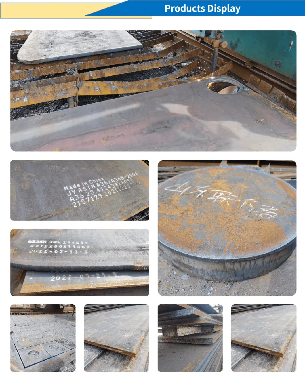 50mm, 60mm, 70mm, 80mm, 100mm, 110mm, 120mm, 200mm, 250mm, 300mm Protective Steel Protective Cabins Steel Special Steel Plate Fhgt-002