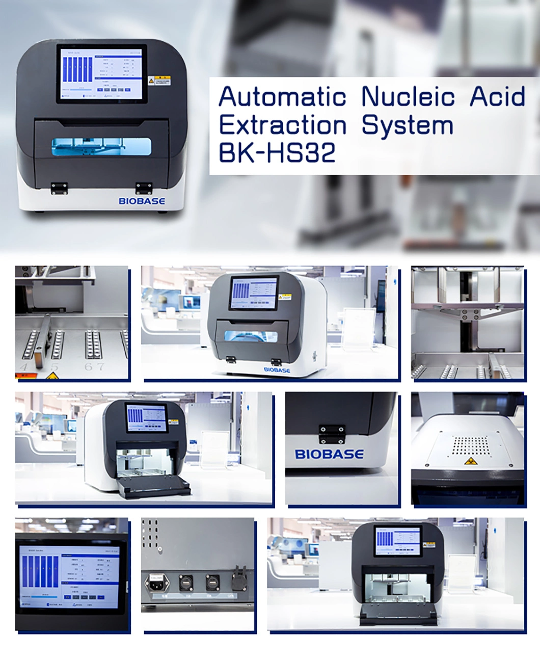 Biobase Lab Hospital Medical DNA & Rna Auto Nucleic Acid Purification Extraction System