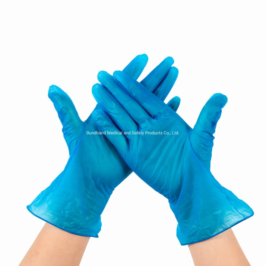 9inch Blue Beauty Salon Special /Food/Pharmaceutical Wholesale Disposable Latex Vinyl Safety Examination Protective PVC Rubbe Nitrile Gloves