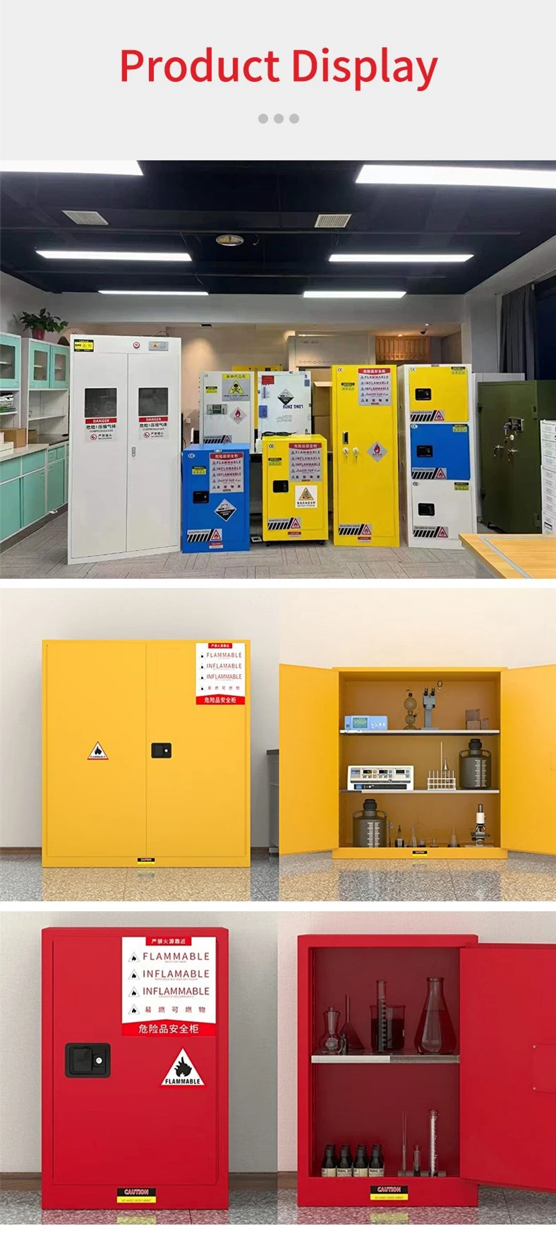 2 Door Flammable Liquid Chemical Safety Storage Cabinet