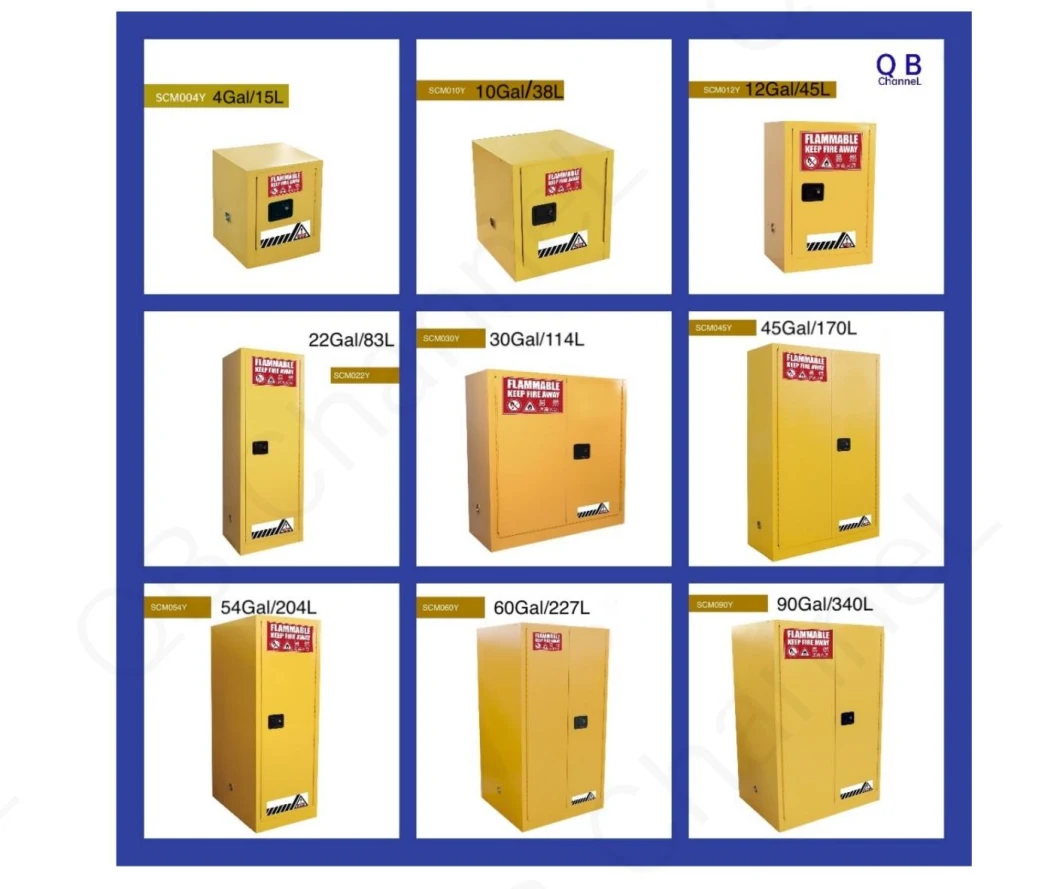 Laboratory Industry FM & CE 60 Gal/227L Chemical Flammable Liquid Dangerous Goods Safety Storage Cabinets