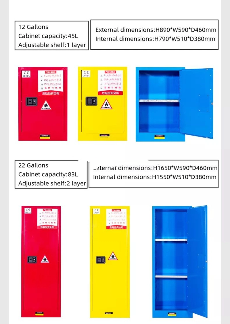 Industrial Fireproof Chemical Safety Cabinet Dangerous Chemicals Flammable and Explosive Storage Cabinet