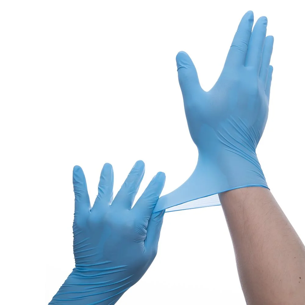 9inch Blue/White/Black Beauty Salon Special /Food/Pharmaceutical Wholesale Disposable Latex Vinyl Safety Examination Protective PVC Rubbe Nitrile Gloves