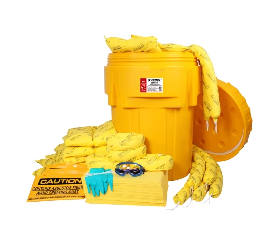 Kit de déversement d'absorbants chimiques Hazmat Kit d'urgence Kit de déversement d'huile Kit de déversement universel pour le contrôle des déversements